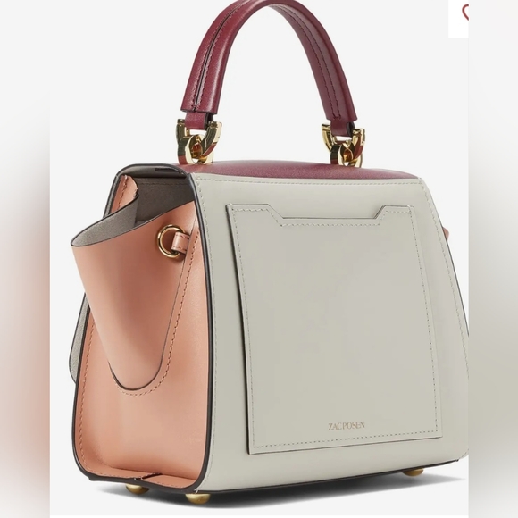 ZAC Zac Posen Eartha Top-Handle Crossbody - Color-Block Cabernet - Picture 3 of 6